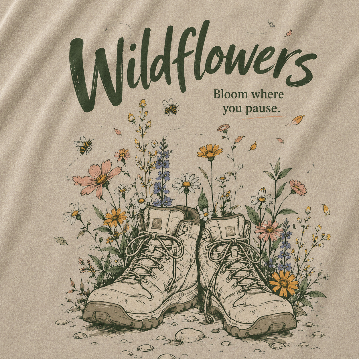 Blooming Trails Vintage Washed T-Shirt