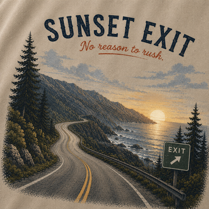 Where the Road Meets the Sunset Vintage Washed T-Shirt