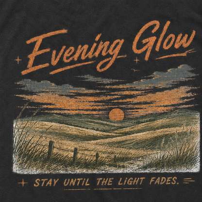 Evening Glow Across Rolling Hills Vintage Washed T-Shirt