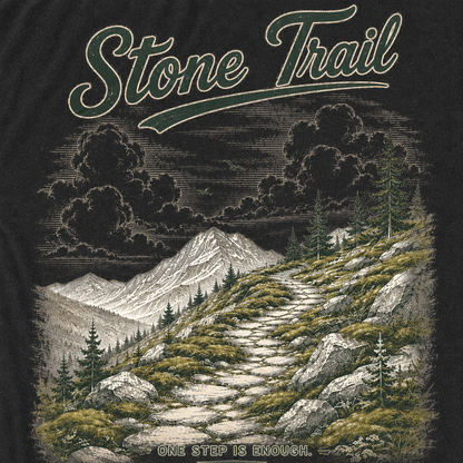 Stone Trail Beneath Quiet Peaks Vintage Washed T-Shirt