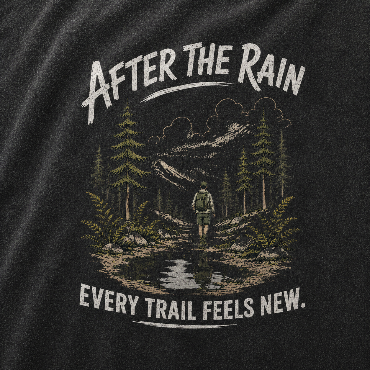 Vintage-T-Shirt „Trail After Rain“
