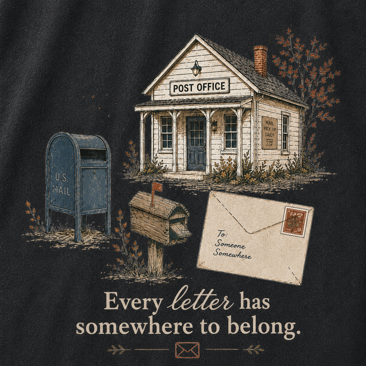 Home at Sunset Graphic Vintage Washed T-Shirt