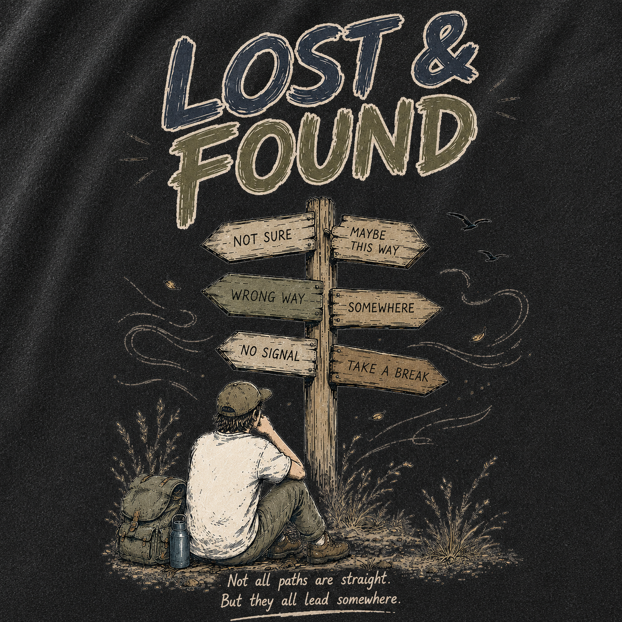 Vintage-T-Shirt "Finding Direction"