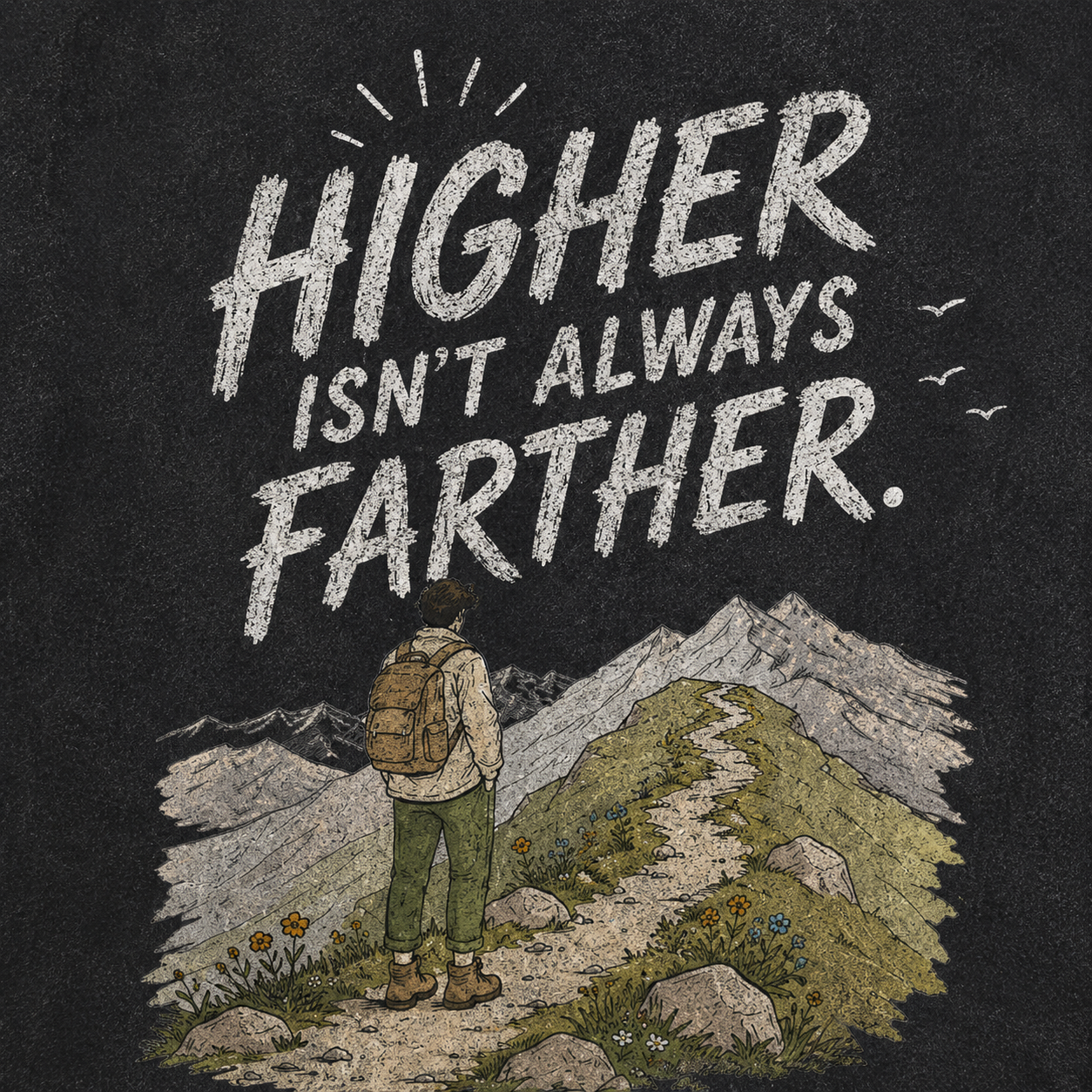 Mountain Ridge Hiking Vintage Washed T-Shirt