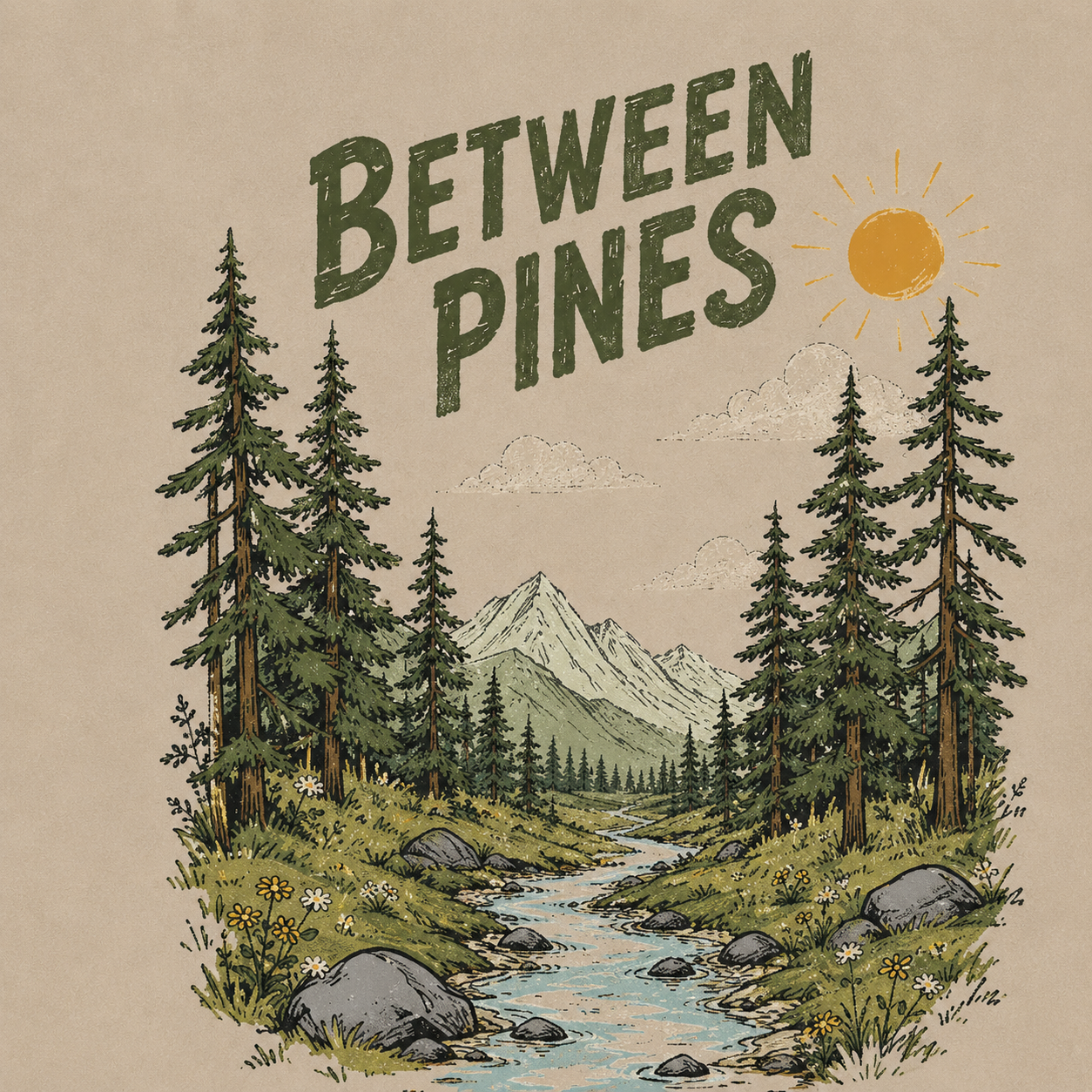 Between the Pines Vintage Washed T-Shirt