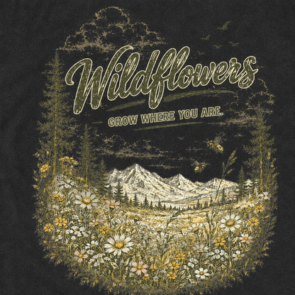 Wildflowers Beyond the Pines Vintage Washed T-Shirt