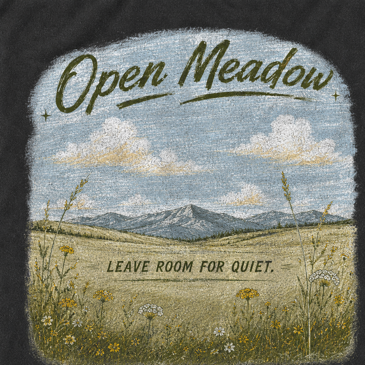 Open Meadow at Daybreak Vintage Washed T-Shirt