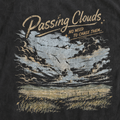 Passing Clouds Across Open Fields Vintage Washed T-Shirt