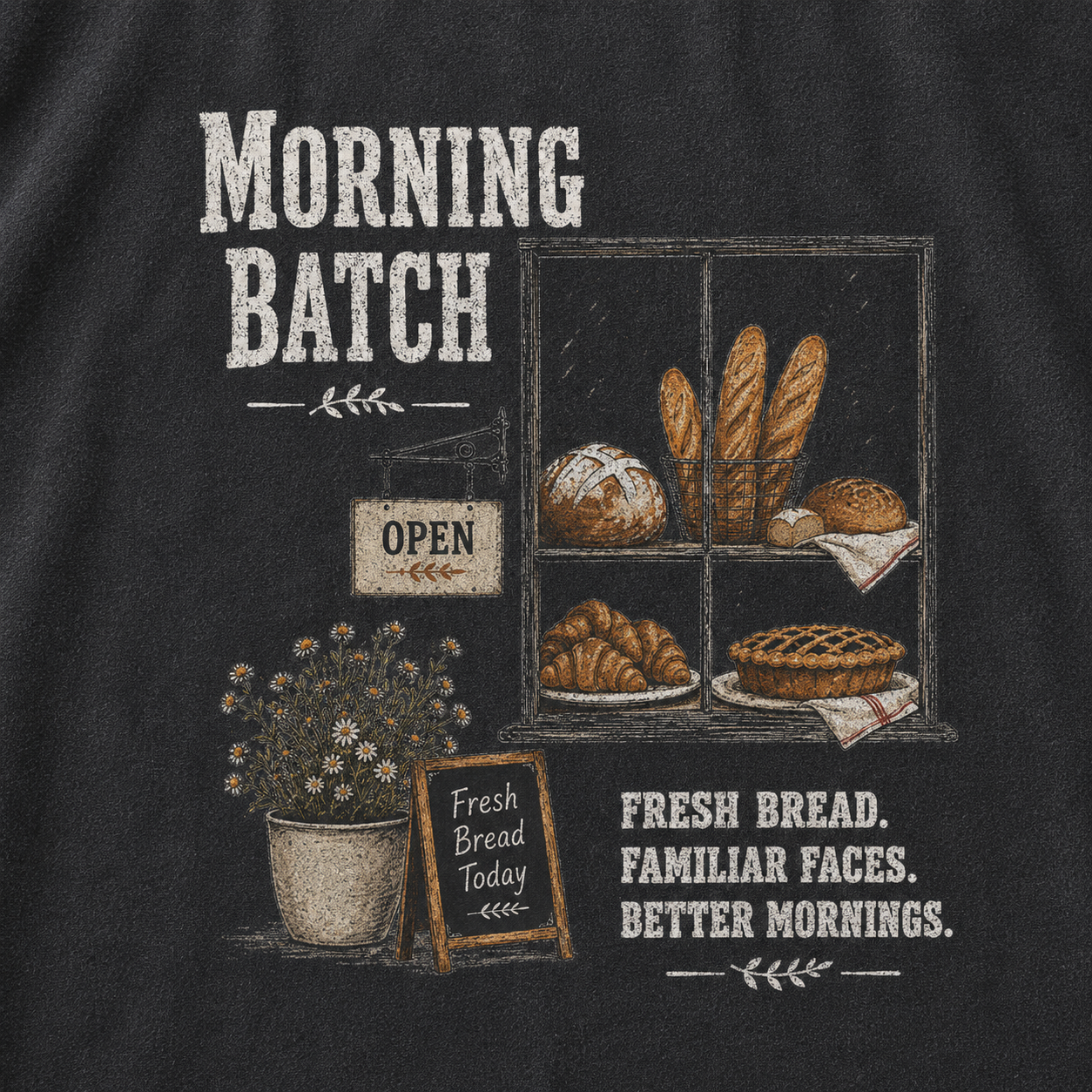 The Morning Bakery Graphic Vintage Washed T-Shirt