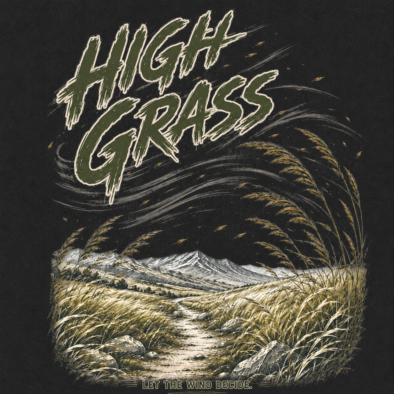 High Grass Across Quiet Fields Vintage Washed T-Shirt