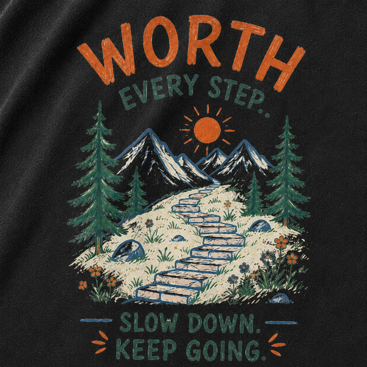 Mountain Steps Vintage Washed T-Shirt