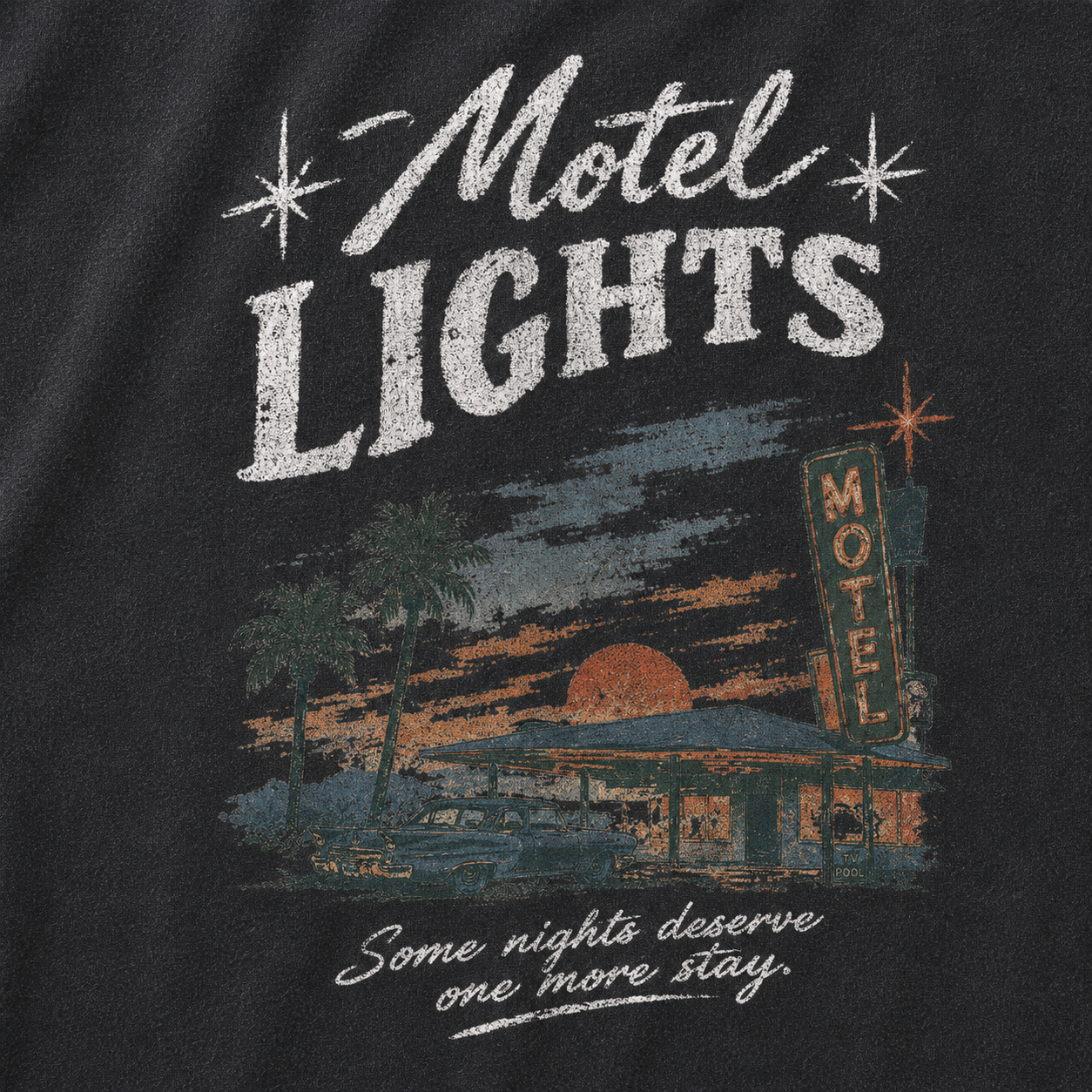 Sunset Motel Graphic Vintage Washed T-Shirt