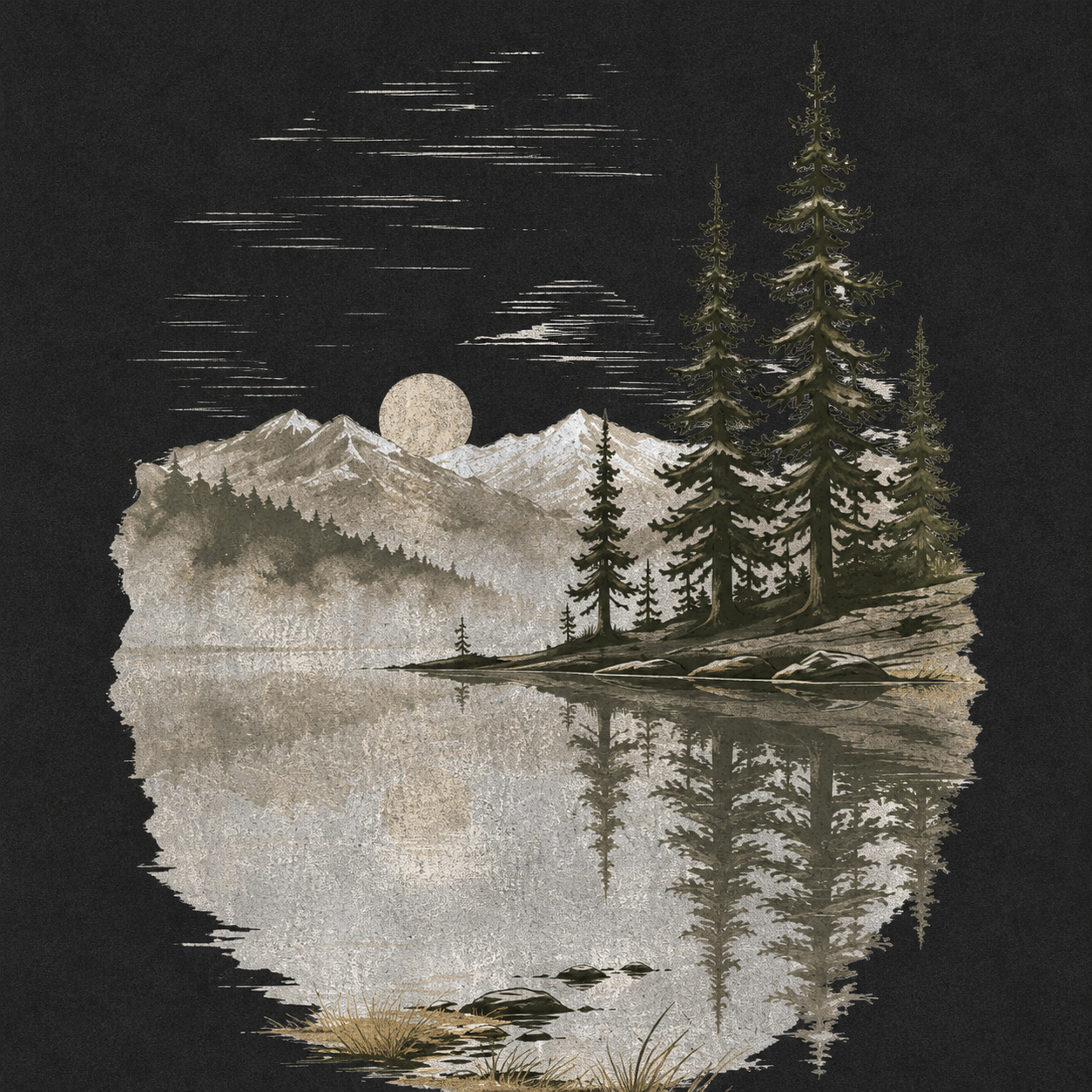 Morning Mist Lakeside Vintage Washed T-Shirt
