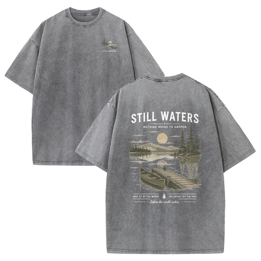 Still Waters by the Lakeside Vintage Washed T-Shirt
