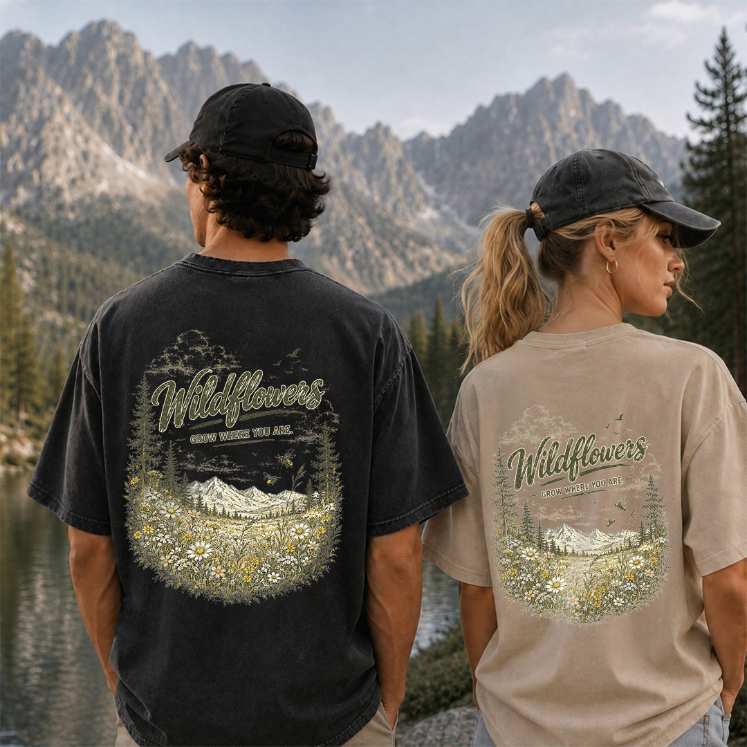 Wildflowers Beyond the Pines Vintage Washed T-Shirt