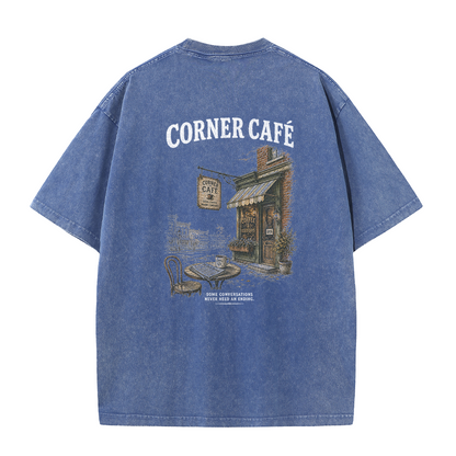 Morning Coffee Graphic Vintage Washed T-Shirt