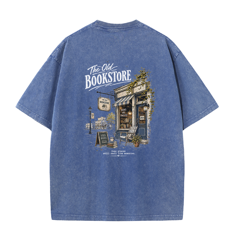 Books & Memories Graphic Vintage Washed T-Shirt