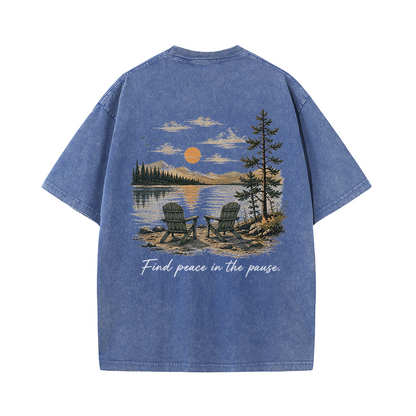 Peace in the Pause Vintage Washed T-Shirt