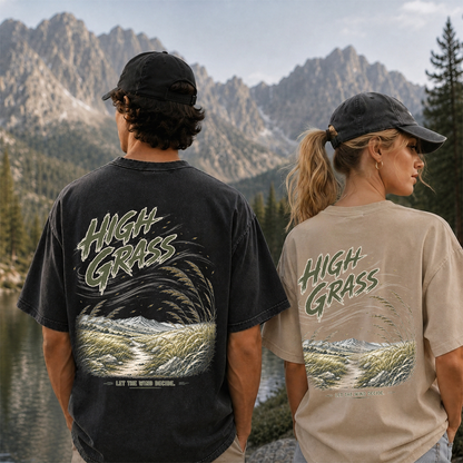 High Grass Across Quiet Fields Vintage Washed T-Shirt