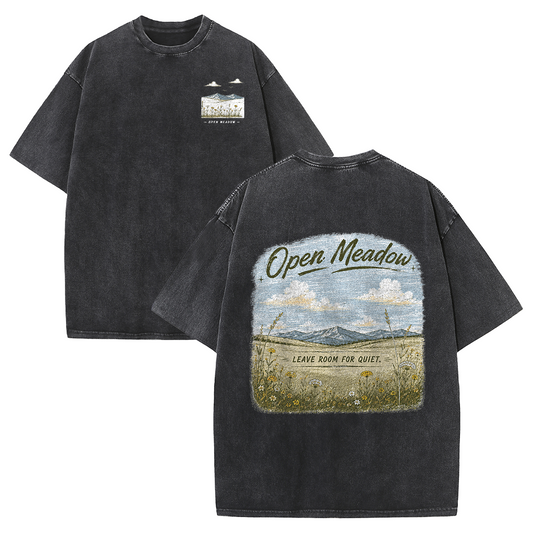 Open Meadow at Daybreak Vintage Washed T-Shirt