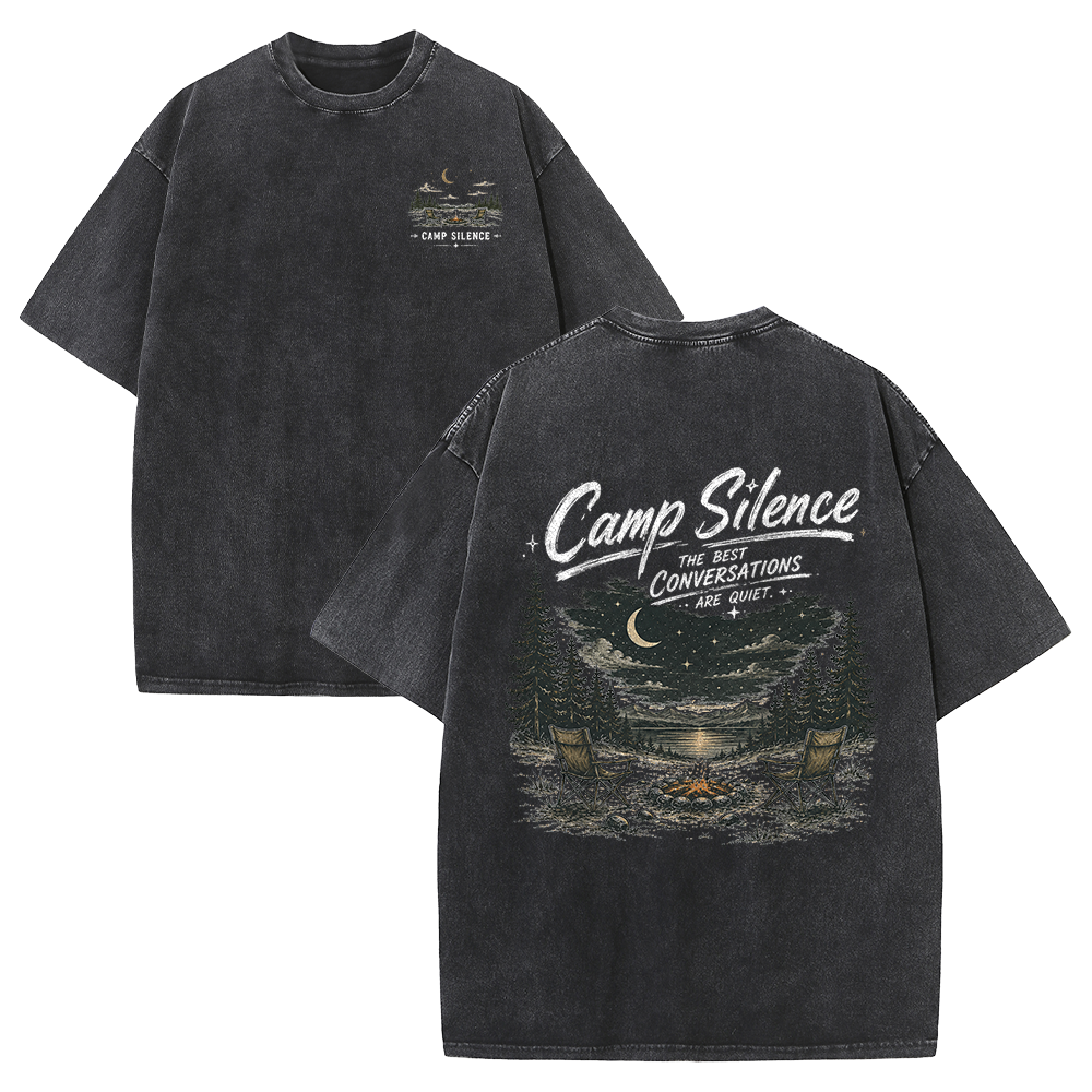 Camp Silence Under the Night Sky Vintage Washed T-Shirt