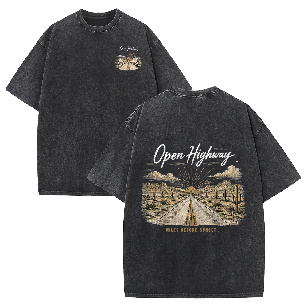 The Open Road Ahead Vintage Washed T-Shirt