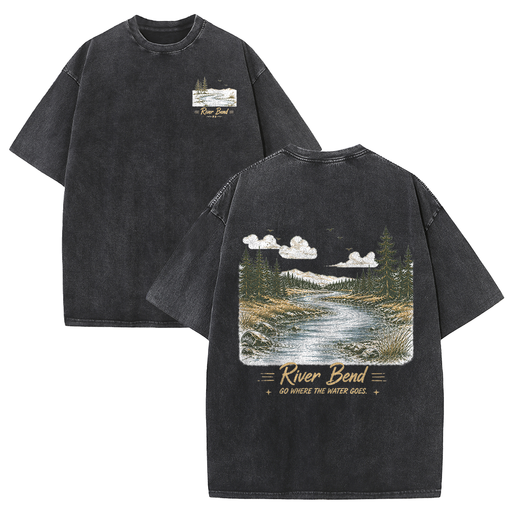 River Bend Through the Pines Vintage Washed T-Shirt