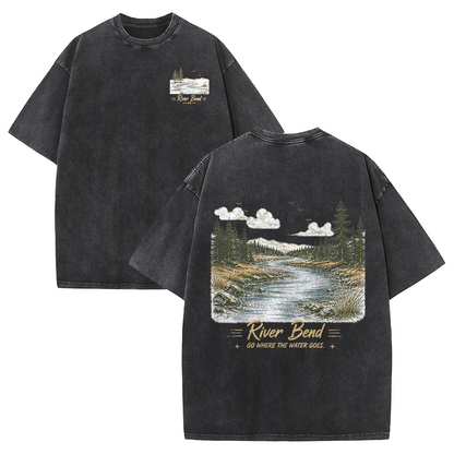 River Bend Through the Pines Vintage Washed T-Shirt