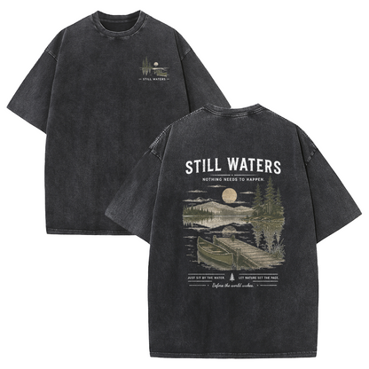 Still Waters by the Lakeside Vintage Washed T-Shirt