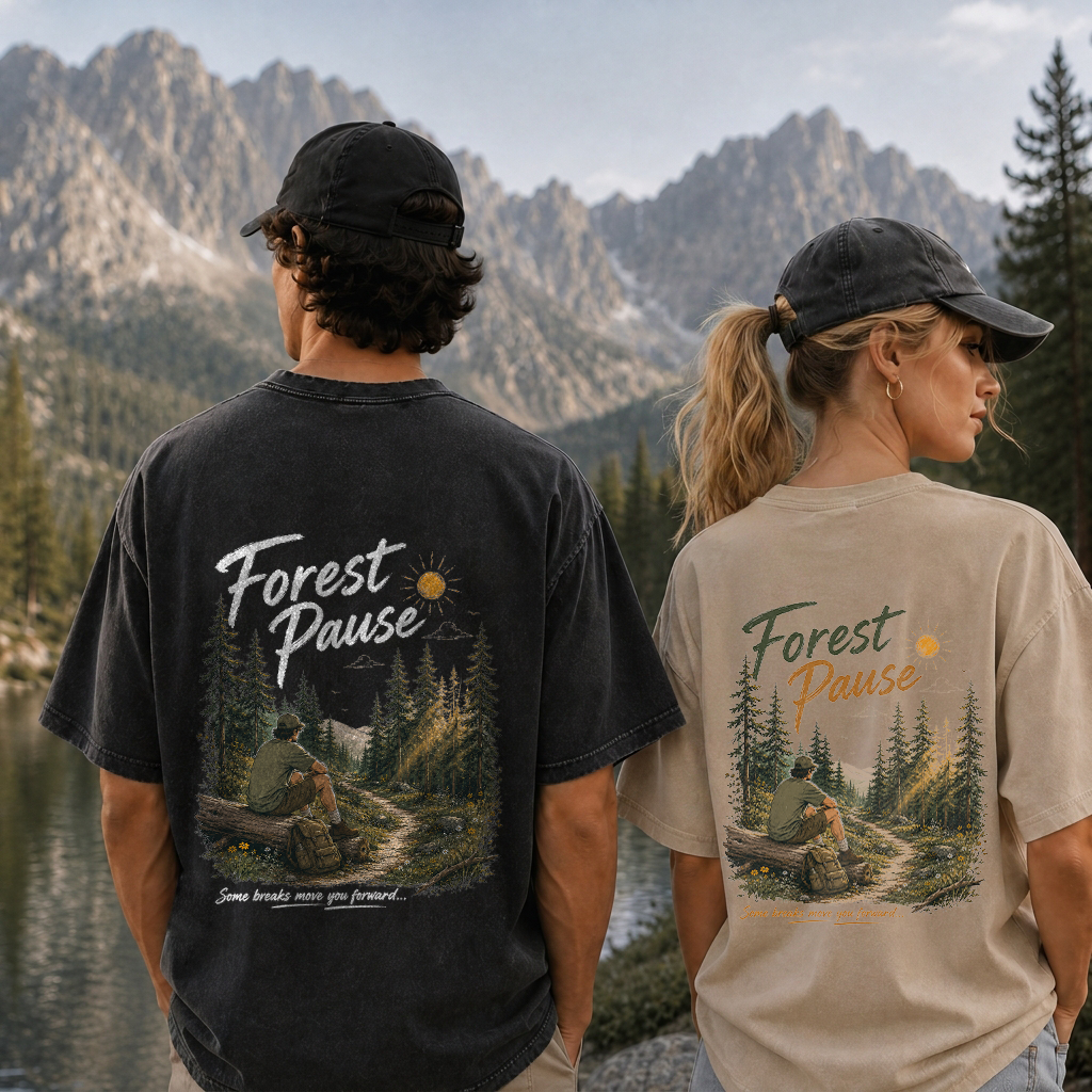 Forest Pause Vintage Washed T-Shirt
