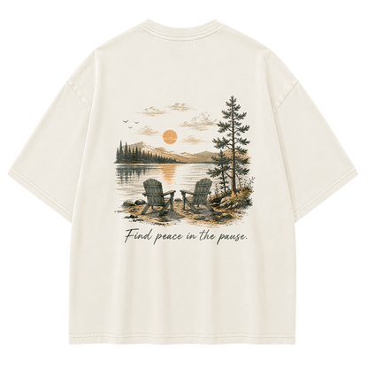 Peace in the Pause Vintage Washed T-Shirt