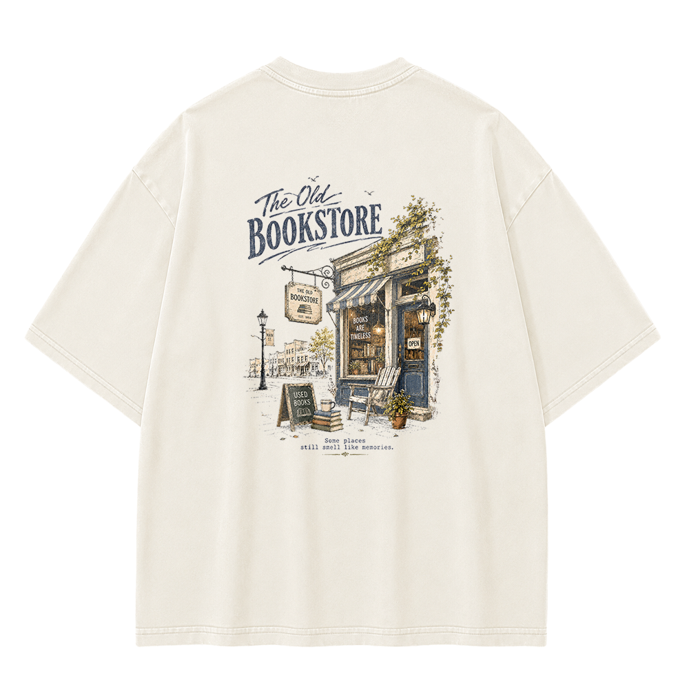 Books & Memories Graphic Vintage Washed T-Shirt