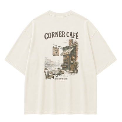 Morning Coffee Graphic Vintage Washed T-Shirt