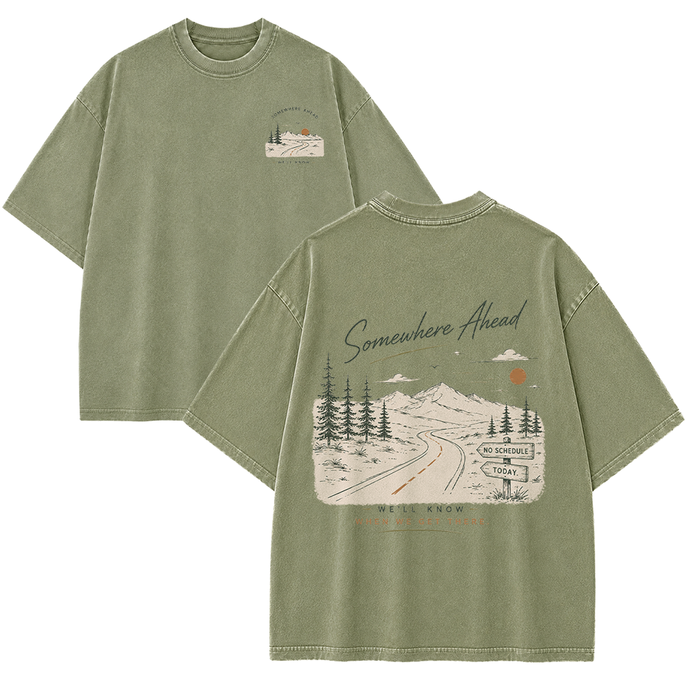 The Road to Somewhere Vintage Washed T-Shirt