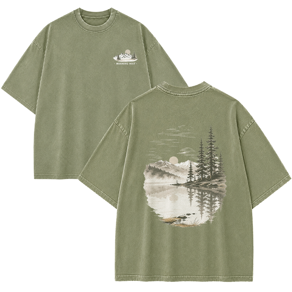Morning Mist Lakeside Vintage Washed T-Shirt