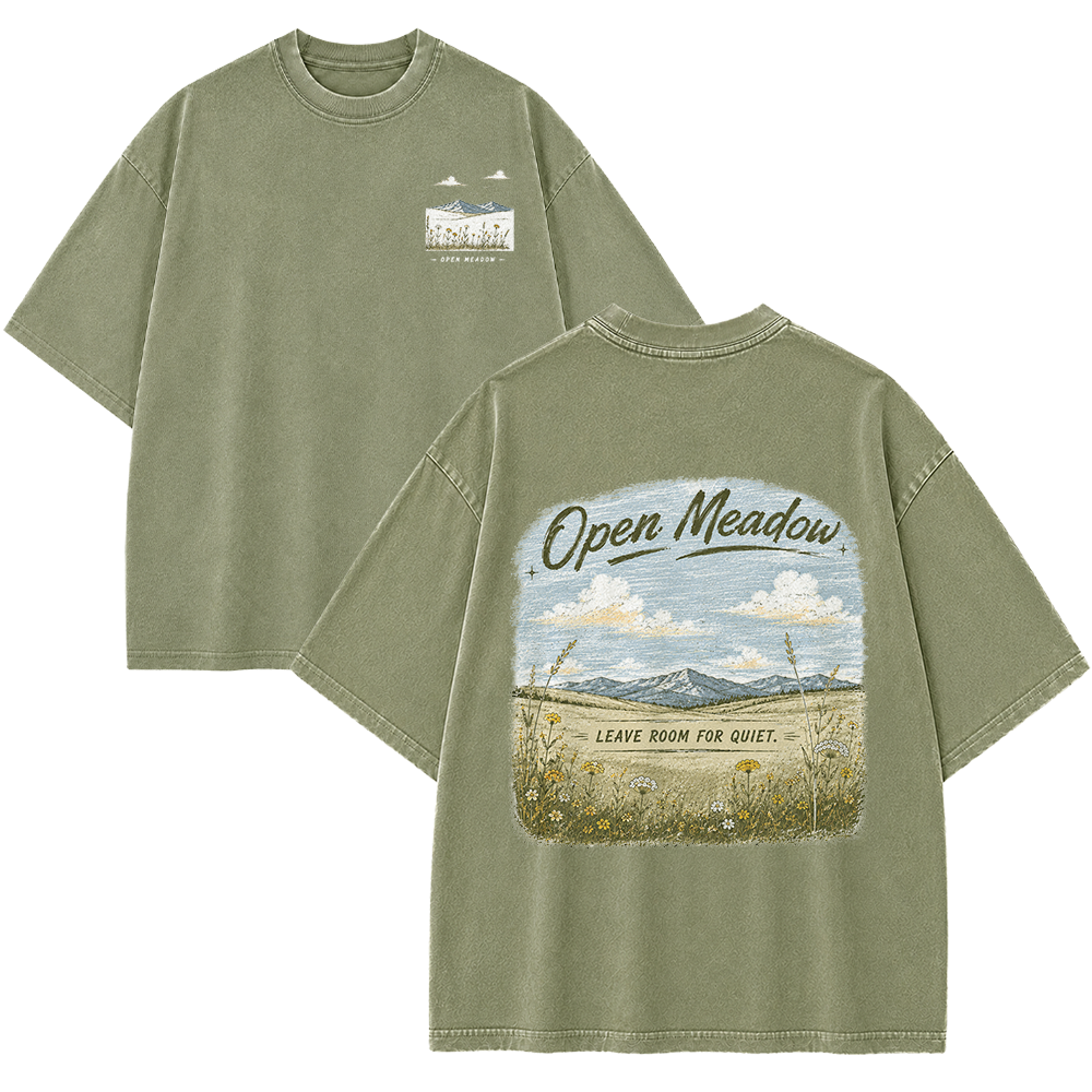 Open Meadow at Daybreak Vintage Washed T-Shirt