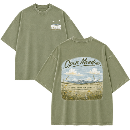 Open Meadow at Daybreak Vintage Washed T-Shirt