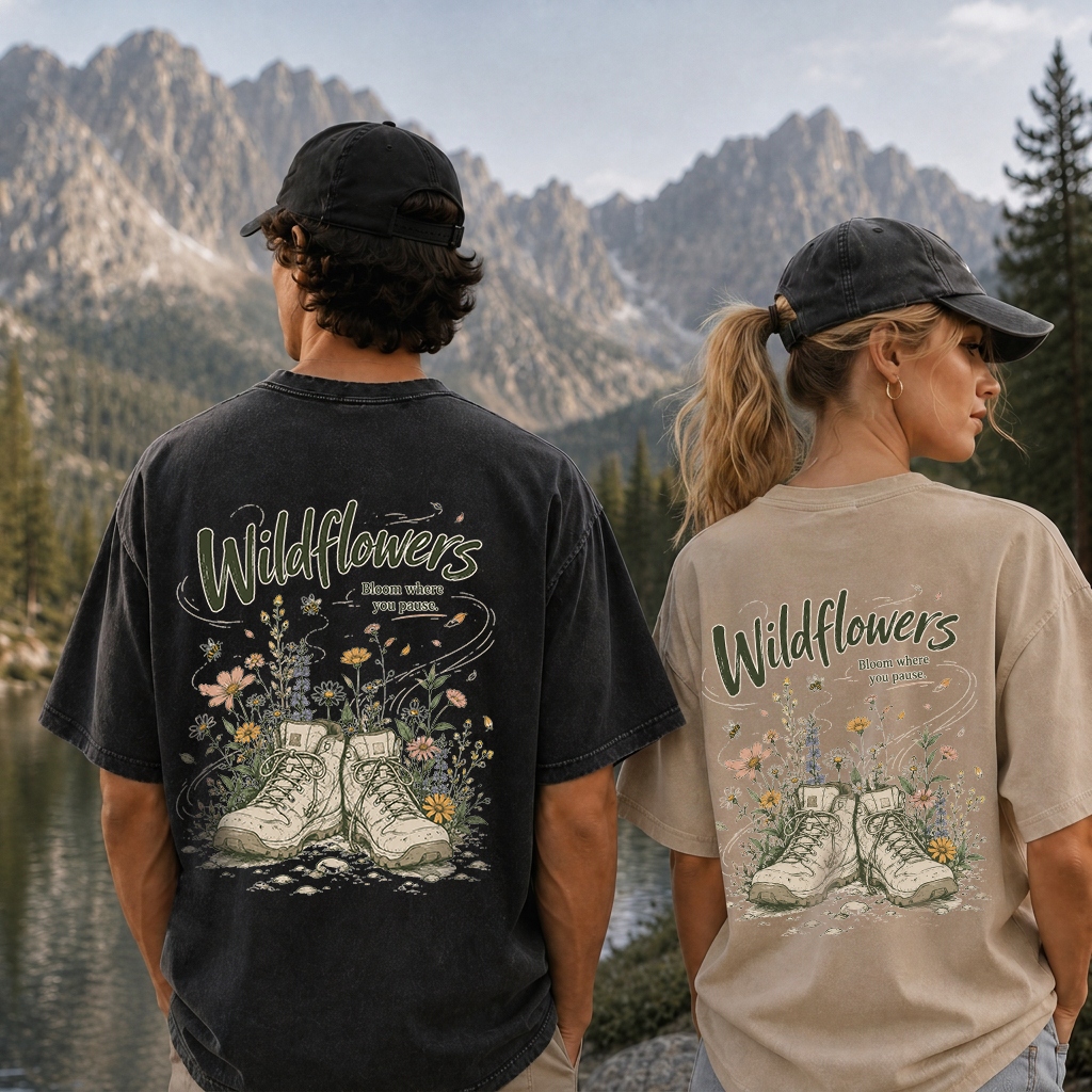 Blooming Trails Vintage Washed T-Shirt