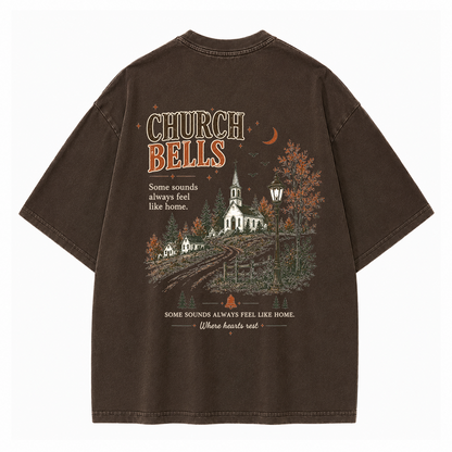 Church Bells Graphic Vintage Washed T-Shirt