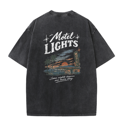 Sunset Motel Graphic Vintage Washed T-Shirt