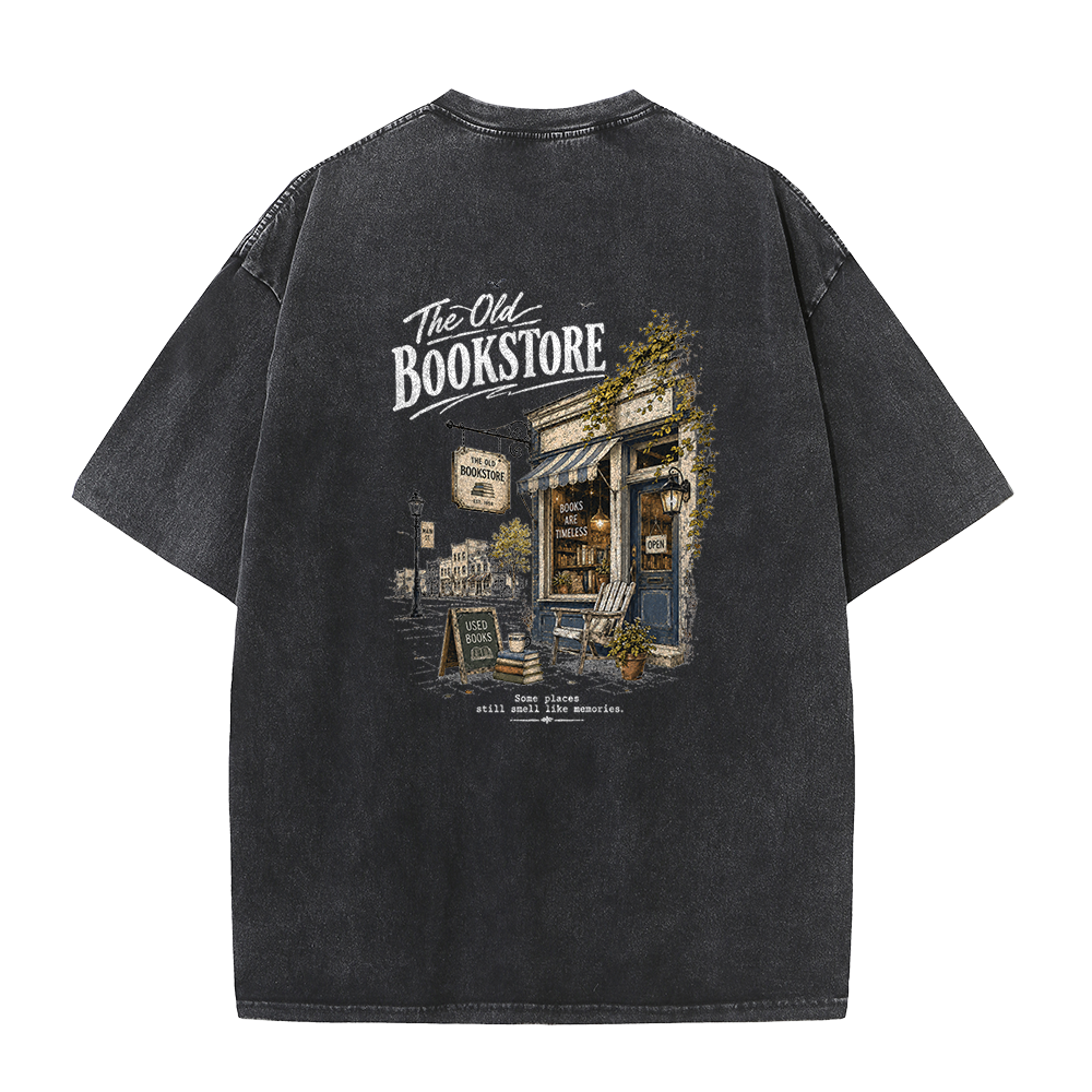 Books & Memories Graphic Vintage Washed T-Shirt