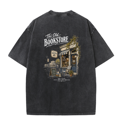 Books & Memories Graphic Vintage Washed T-Shirt