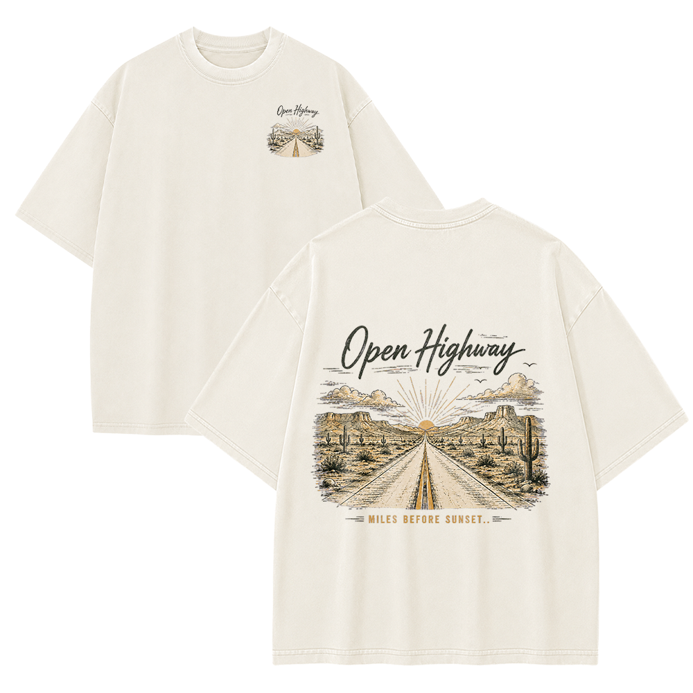 The Open Road Ahead Vintage Washed T-Shirt