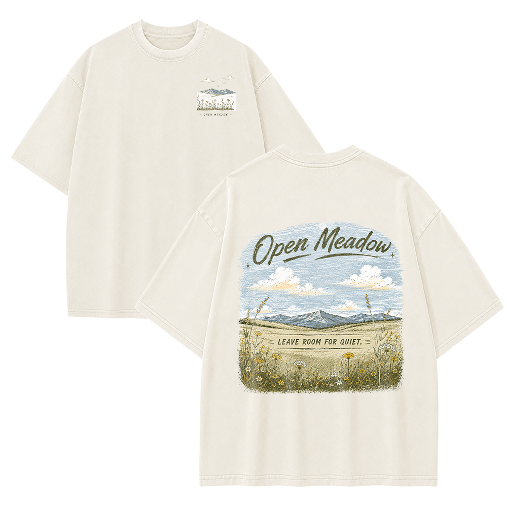 Open Meadow at Daybreak Vintage Washed T-Shirt