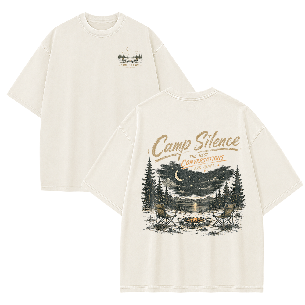 Camp Silence Under the Night Sky Vintage Washed T-Shirt