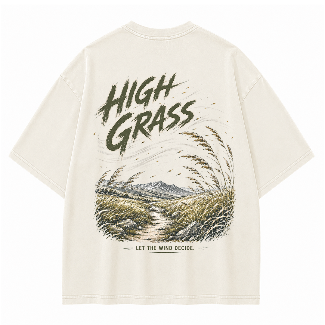 High Grass Across Quiet Fields Vintage Washed T-Shirt