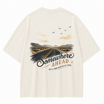 Somewhere Ahead Open Road Vintage Washed T-Shirt