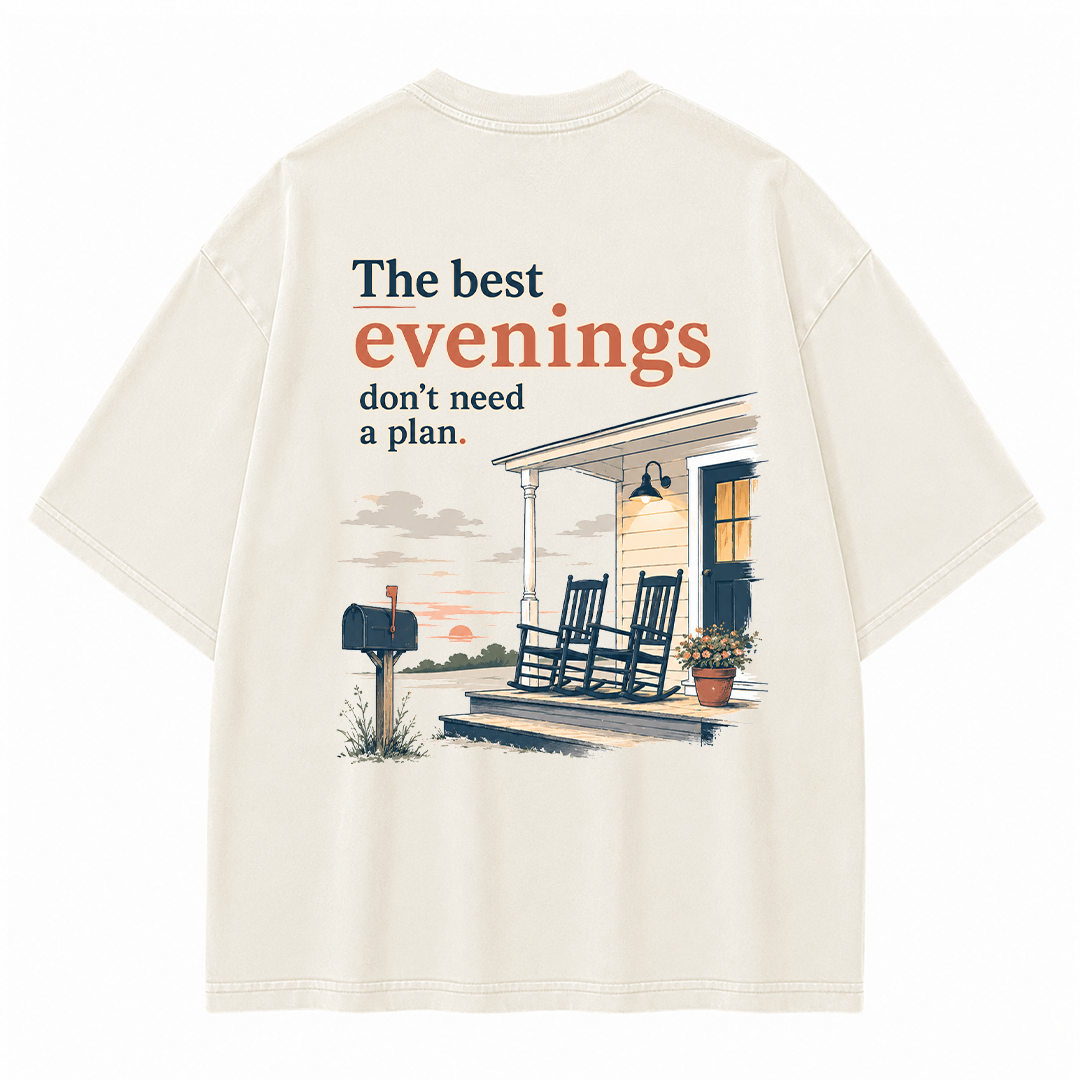 Home at Sunset Graphic Vintage Washed T-Shirt