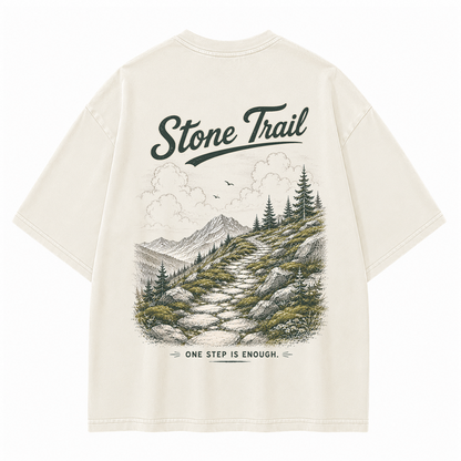 Stone Trail Beneath Quiet Peaks Vintage Washed T-Shirt