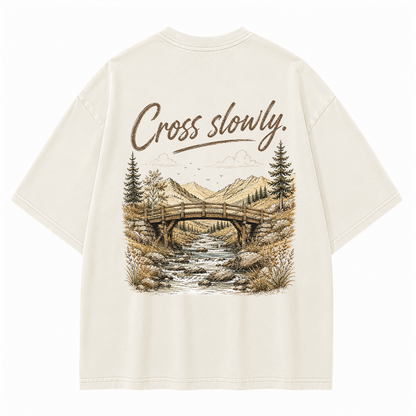 Cross Slowly Vintage Washed T-Shirt